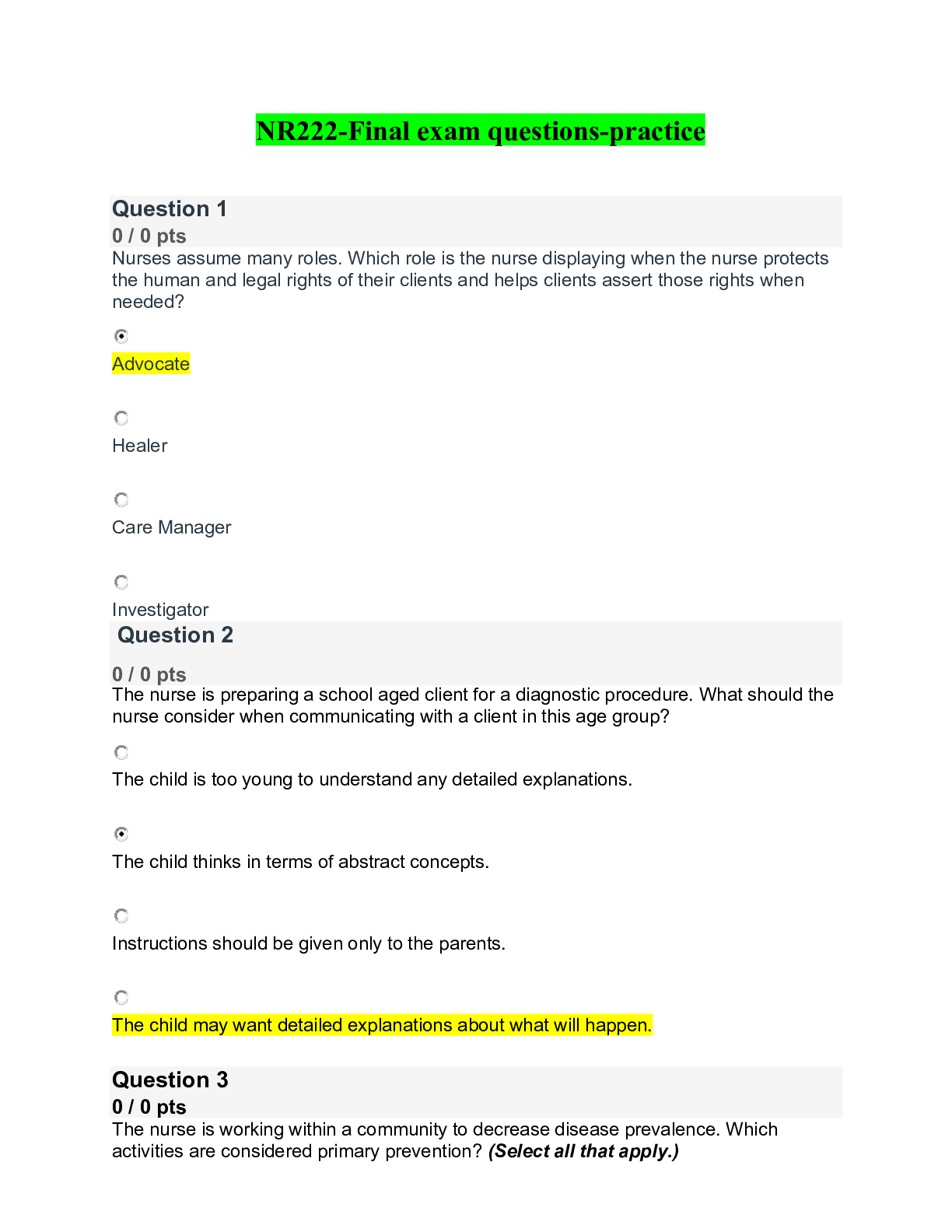 Preview image of NR222-Final exam questions-practice.pdf document
